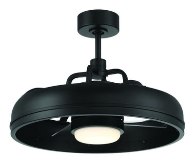 Antique Hardware 20" Taylor Indoor/Outdoor (Damp) in Flat Black w/ Clear Acrylic Blades Ceiling Fan