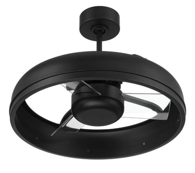 Antique Hardware 20" Taylor Indoor/Outdoor (Damp) in Flat Black w/ Clear Acrylic Blades Ceiling Fan