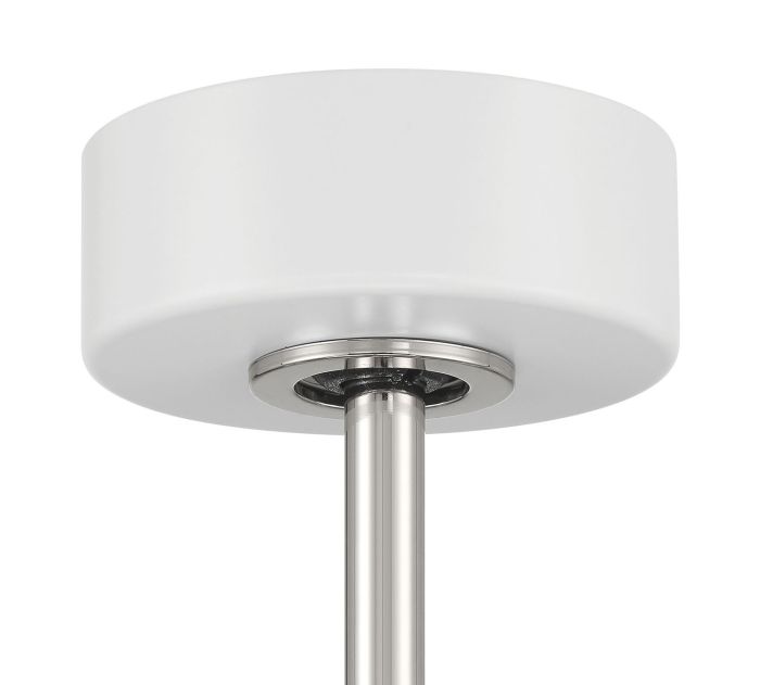 ##Antique Hardware## 20" Taylor in White/Polished Nickel w/ Clear Acrylic Blades