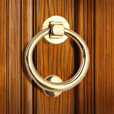 ##Antique Hardware## Traditional 5 Inch Brass Ring Door Knocker (Several Finishes Available)