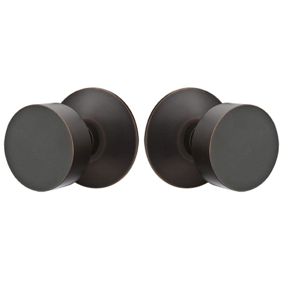 ##Antique Hardware## Solid Brass Round Door Knob Set With Modern Rosette (Several Finish Options)