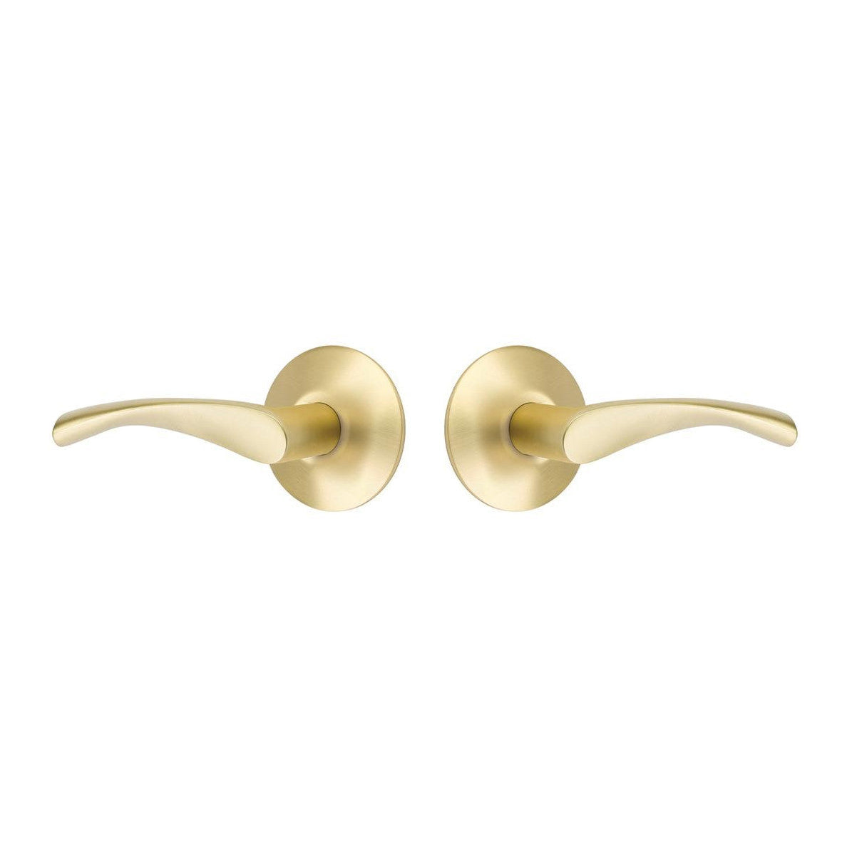 Antique Hardware Emtek Solid Brass Triton Lever With Modern Rosette (Several Finish Options) EMTEK LEVER DOOR KNOB