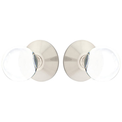 Antique Hardware Crystal Bristol Door Knob Set With Modern Rosette (Several Finish Options) EMTEK GLASS CRYSTAL BRISTOL DOOR KNOB