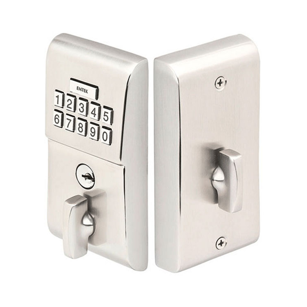 Antique Hardware Emtek Single Cylinder Solid Brass Electronic Deadbolt DEADBOLT