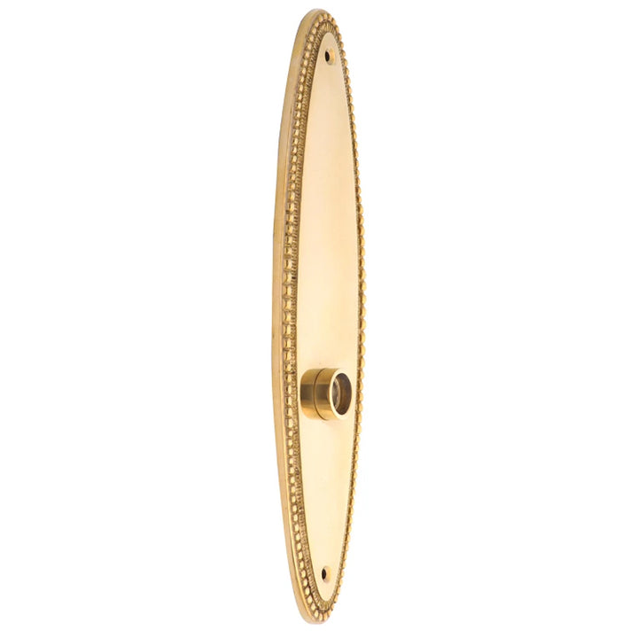 ##Antique Hardware## Beaded Oval Solid Brass Backplate (Several Finishes Available)