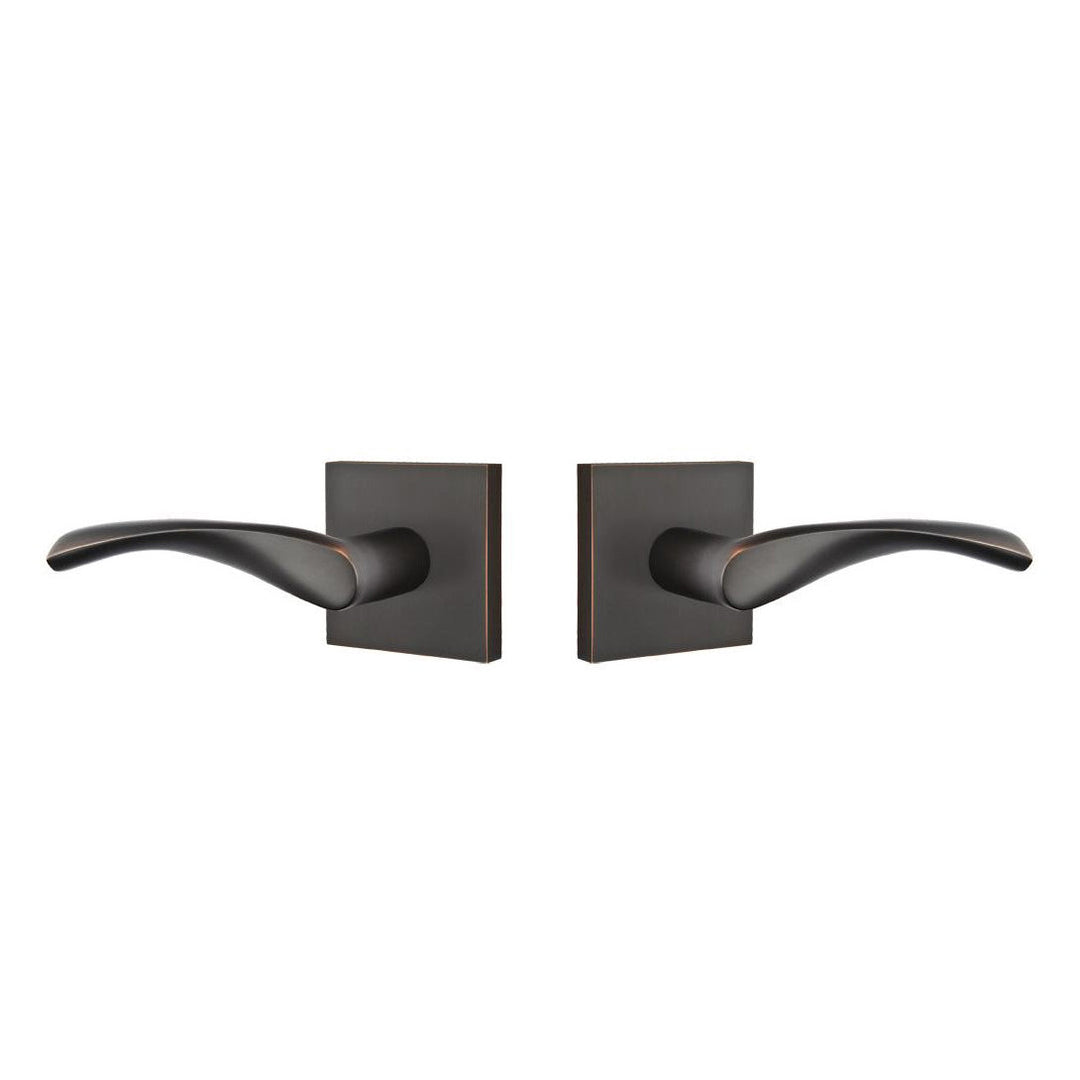 ##Antique Hardware## Emtek Solid Brass Mercury Lever With Square Rosette (Several Finish Options)