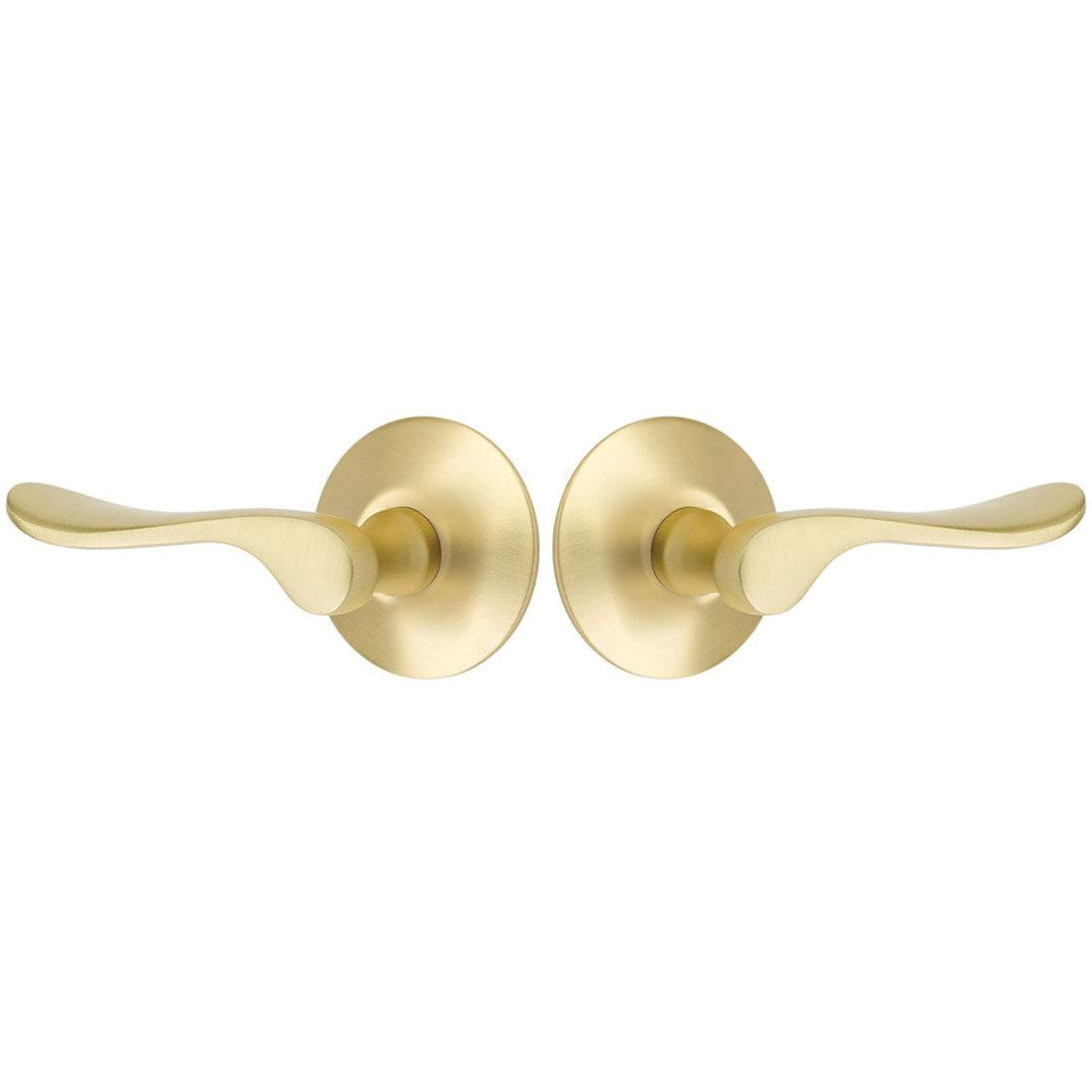 Antique Hardware Emtek Solid Brass Luzern Lever With Modern Rosette (Several Finish Options) EMTEK LEVER DOOR KNOB