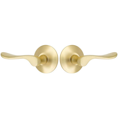 Antique Hardware Emtek Solid Brass Luzern Lever With Modern Rosette (Several Finish Options) EMTEK LEVER DOOR KNOB