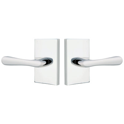 ##Antique Hardware## Solid Brass Basal Lever With Modern Rectangular Rosette (Several Finish Options)