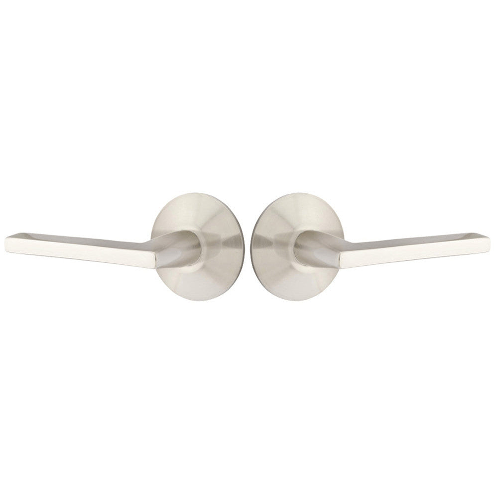 Antique Hardware Emtek Solid Brass Helios Lever With Modern Rosette (Several Finish Options) EMTEK LEVER DOOR KNOB