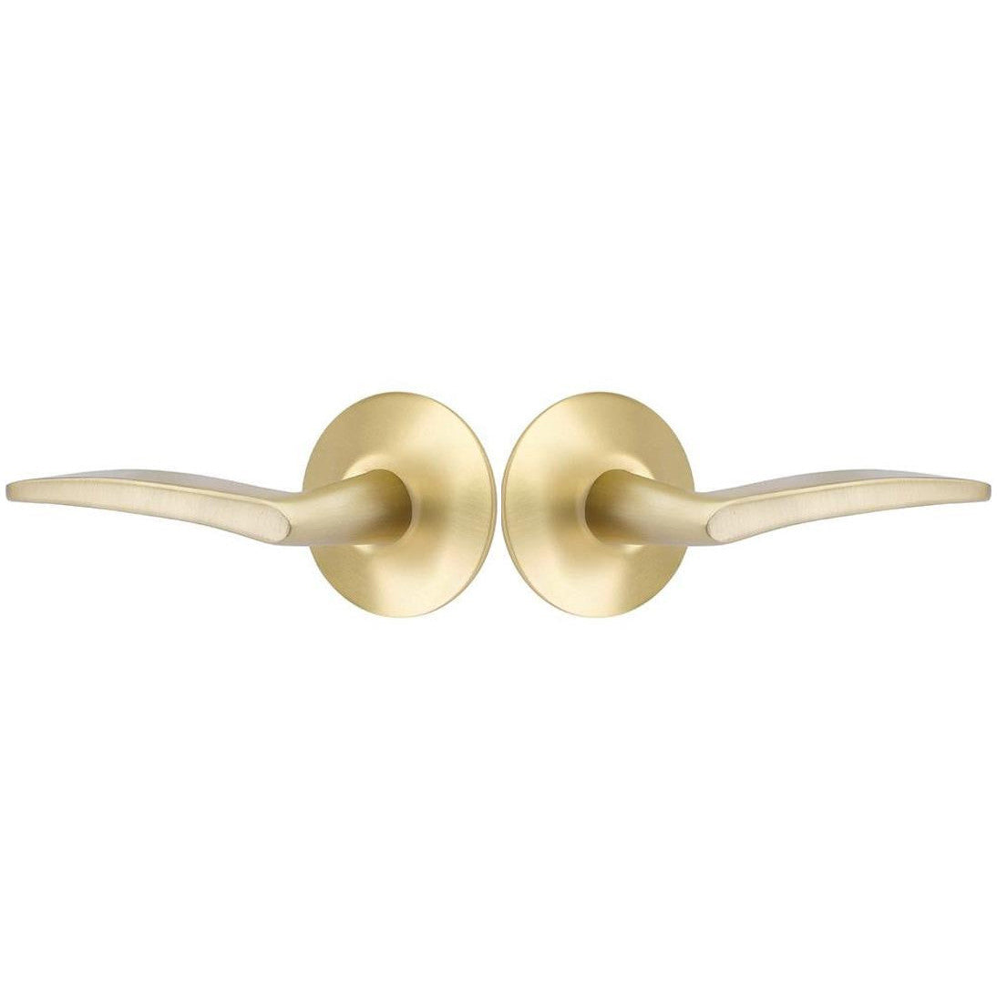 ##Antique Hardware## Emtek Solid Brass Poseidon Lever With Modern Rosette (Several Finish Options)