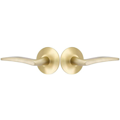 ##Antique Hardware## Emtek Solid Brass Poseidon Lever With Modern Rosette (Several Finish Options)