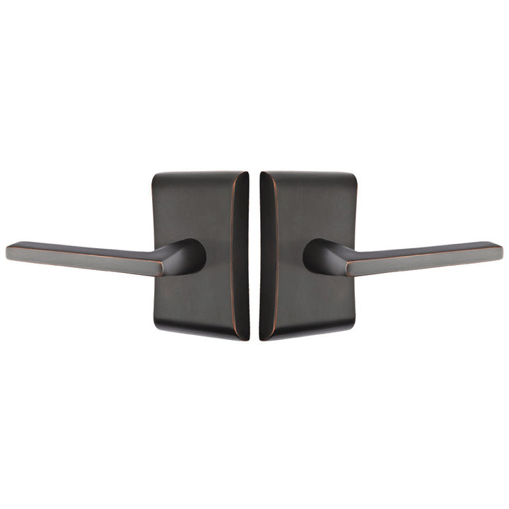 Antique Hardware Emtek Solid Brass Helios Lever With Neos Rosette (Several Finish Options) EMTEK LEVER DOOR KNOB