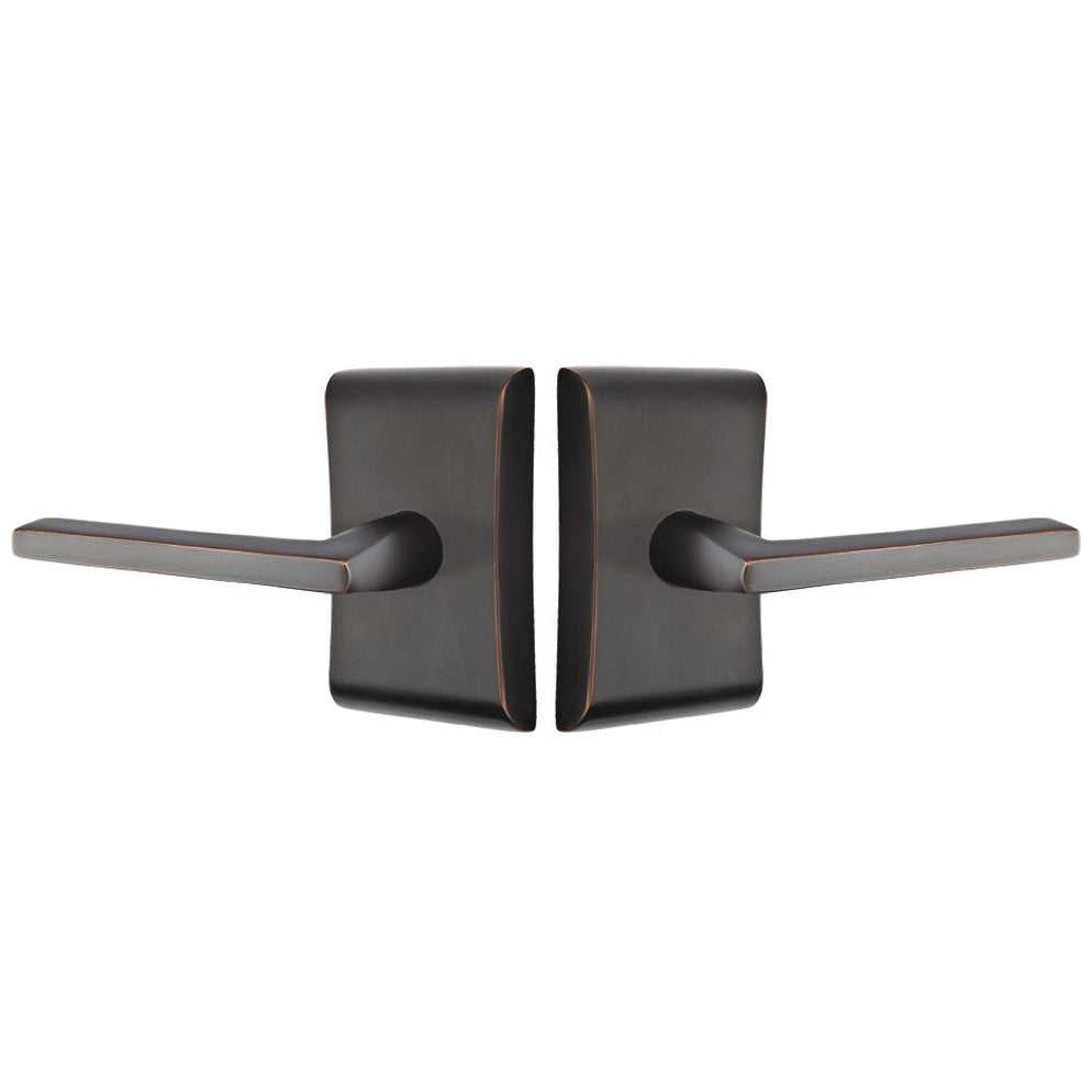 Antique Hardware Emtek Solid Brass Helios Lever With Neos Rosette (Several Finish Options) EMTEK LEVER DOOR KNOB