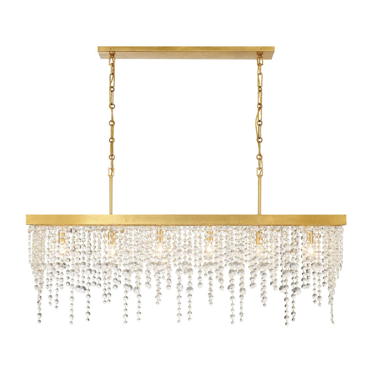 ##Antique Hardware## Winham 6 Light Antique Gold Chandelier