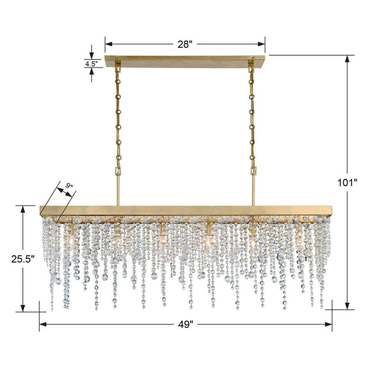 ##Antique Hardware## Winham 6 Light Antique Gold Chandelier