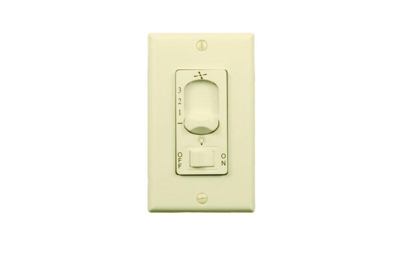Antique Hardware Dual Fan Light Wall Control ALMOND Ceiling Fan