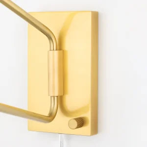 ##Antique Hardware## Whitley Plug-In Sconce