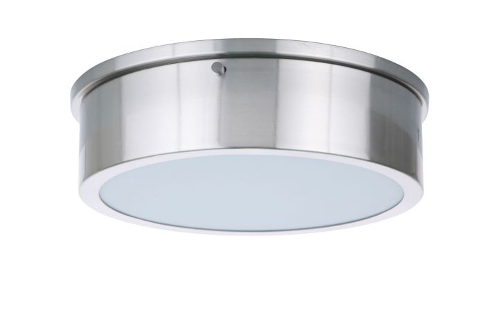 Antique Hardware Fenn 1 Light 11" LED Flushmount in Brushed Polished Nickel Flush Mount