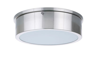 Antique Hardware Fenn 1 Light 11" LED Flushmount in Brushed Polished Nickel Flush Mount