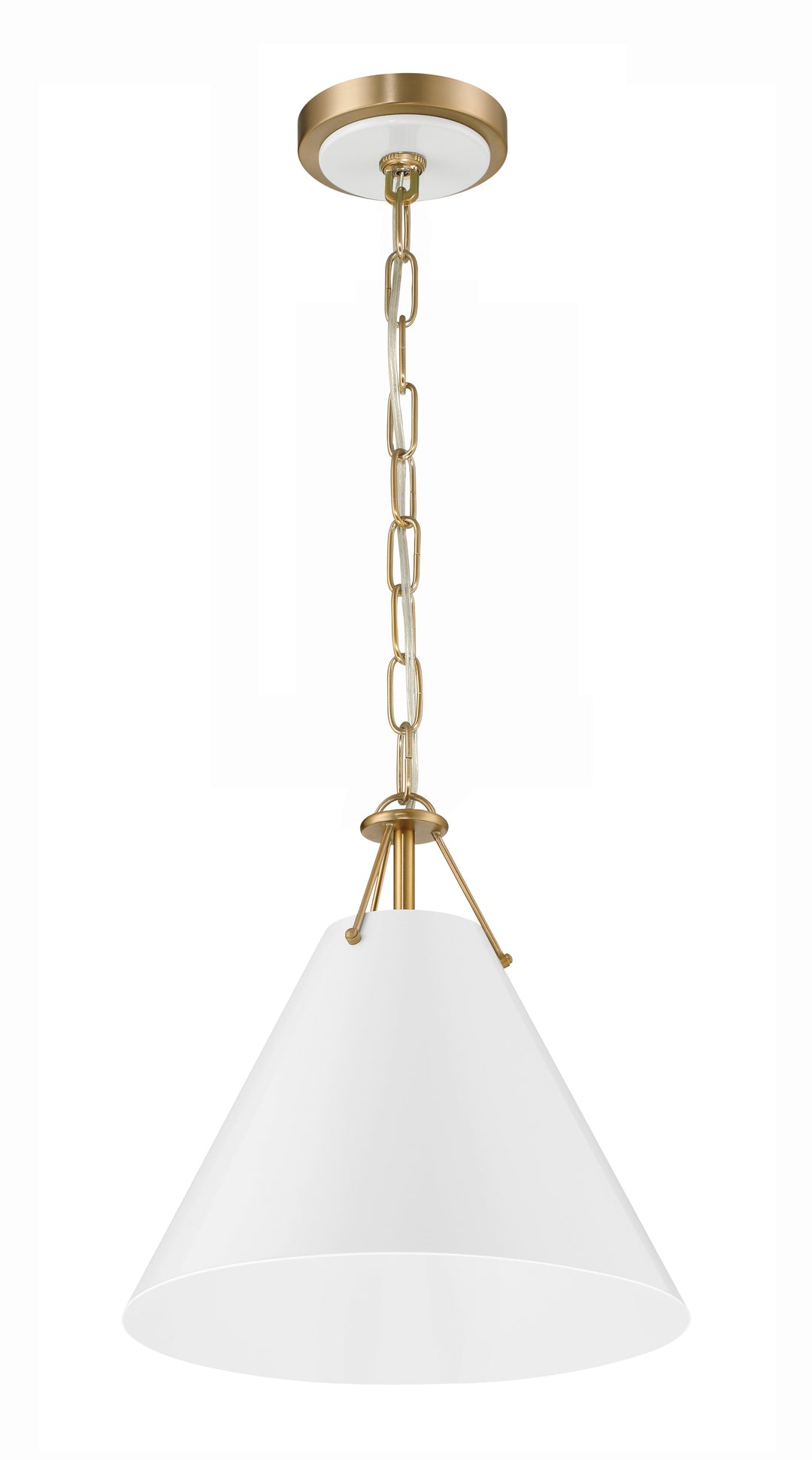 ##Antique Hardware## Xavier 1 Light Vibrant Gold Mini Pendant