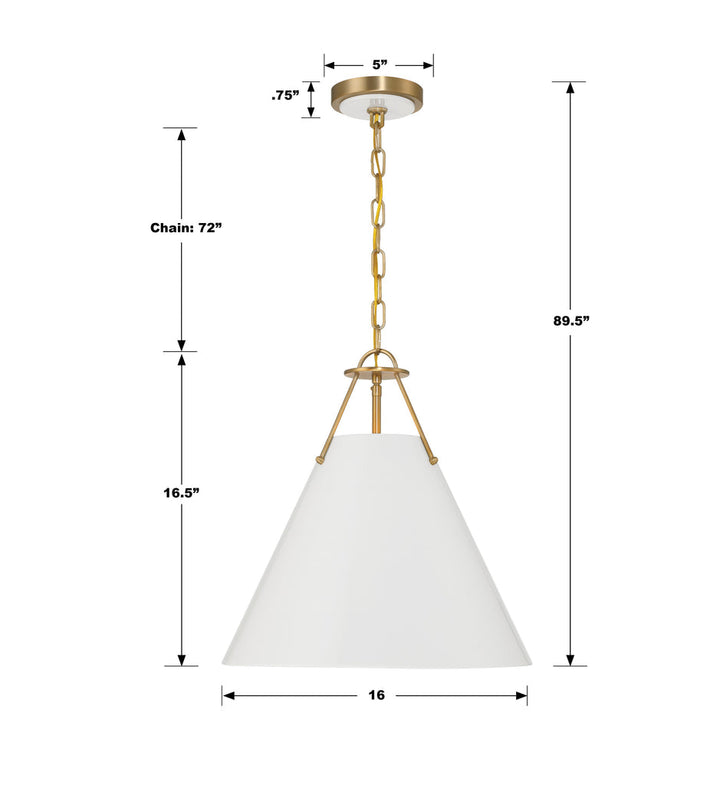##Antique Hardware## Xavier 3 Light Vibrant Gold Pendant