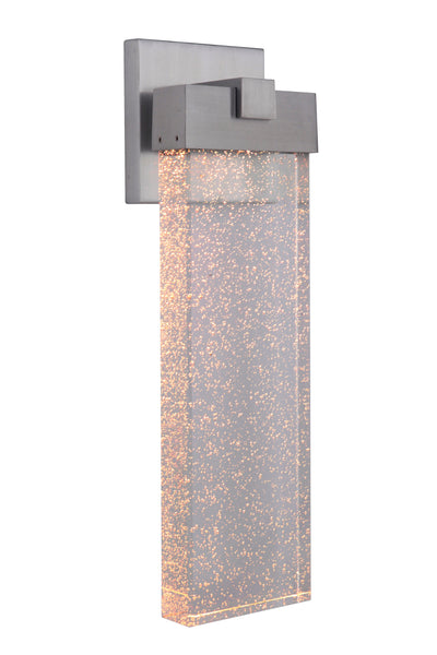 Antique Hardware Aria 1 Light Medium LED Outdoor Wall Lantern in Satin Aluminum Exterior