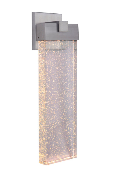Antique Hardware Aria 1 Light Large LED Outdoor Wall Lantern in Satin Aluminum Exterior