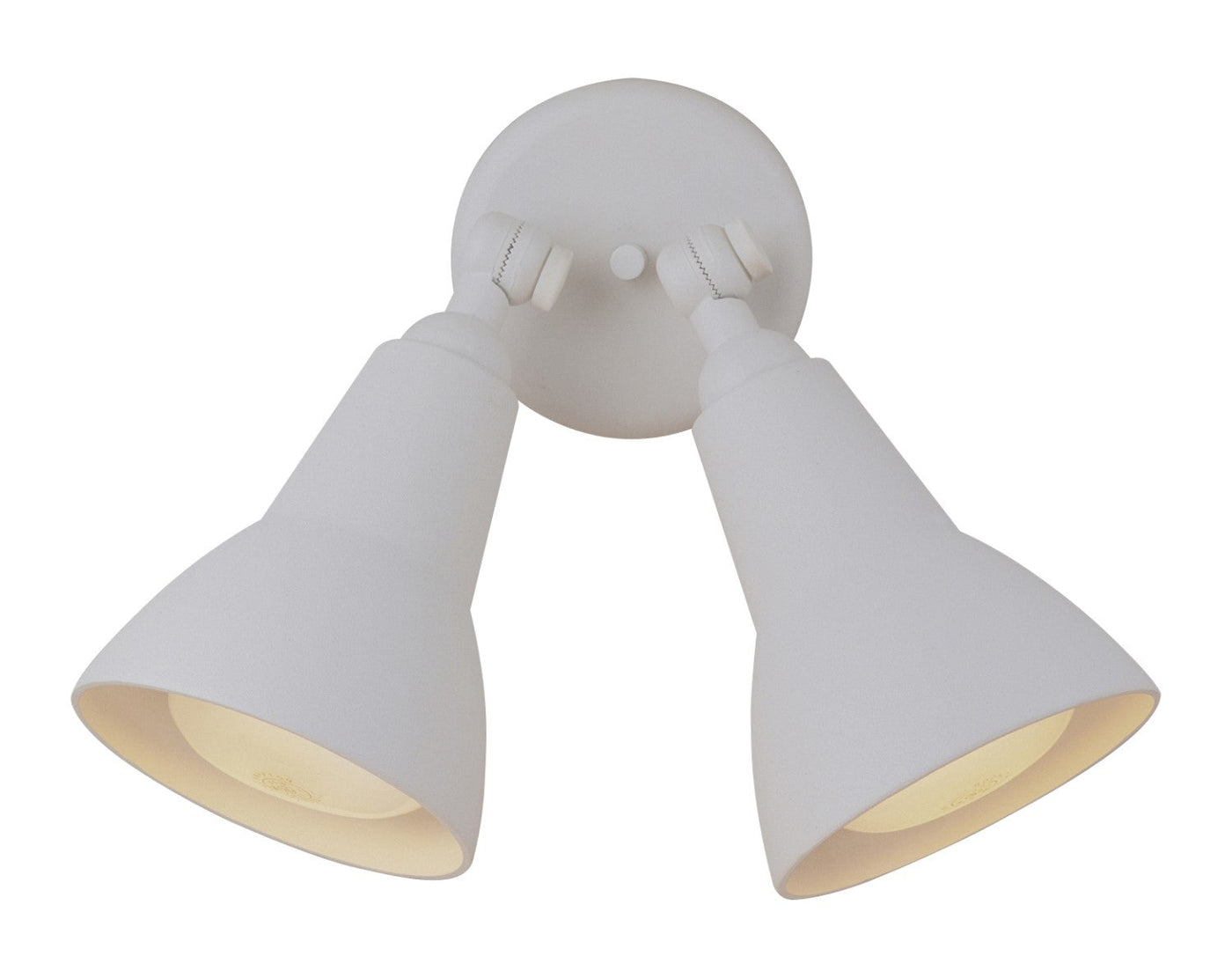 ##Antique Hardware## 2 Light Directional Bullet in Textured White