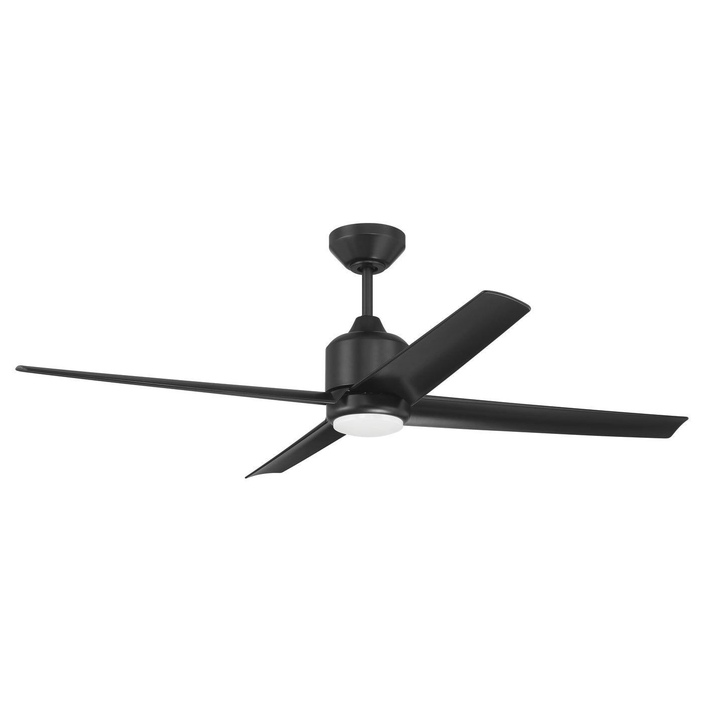 Antique Hardware 52" Quell Fan, Flat Black Finish, Flat Black Blades. LED Light, WIFI and Control Included Ceiling Fan