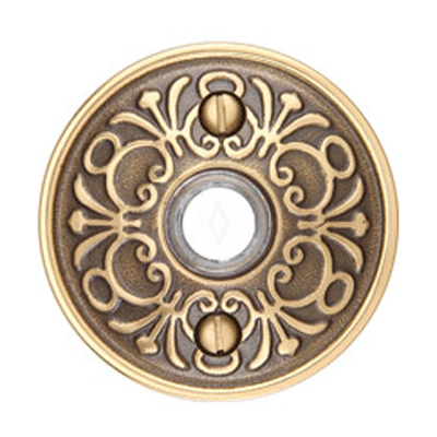 Antique Hardware Emtek 2406 Doorbell Button With Lancaster Rosette (Several Finishes Available) Door Bells & Chimes