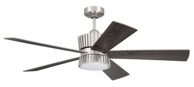 Antique Hardware 52" Theiry in Brushed Polished Nickel w/ Brushed Nickel/Greywood Blades Ceiling Fan