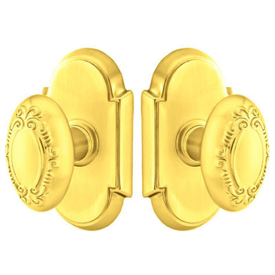 ##Antique Hardware## Solid Brass Victoria Door Knob Set With # 8 Rosette (Several Finish Options)