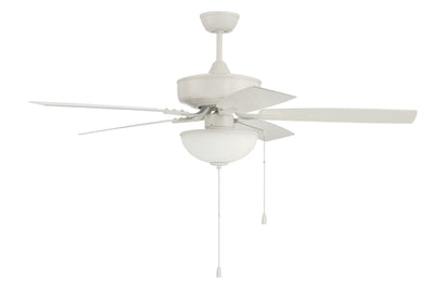 Antique Hardware 52" Outdoor Pro Plus 211 in White w/ Matte White Blades Ceiling Fan