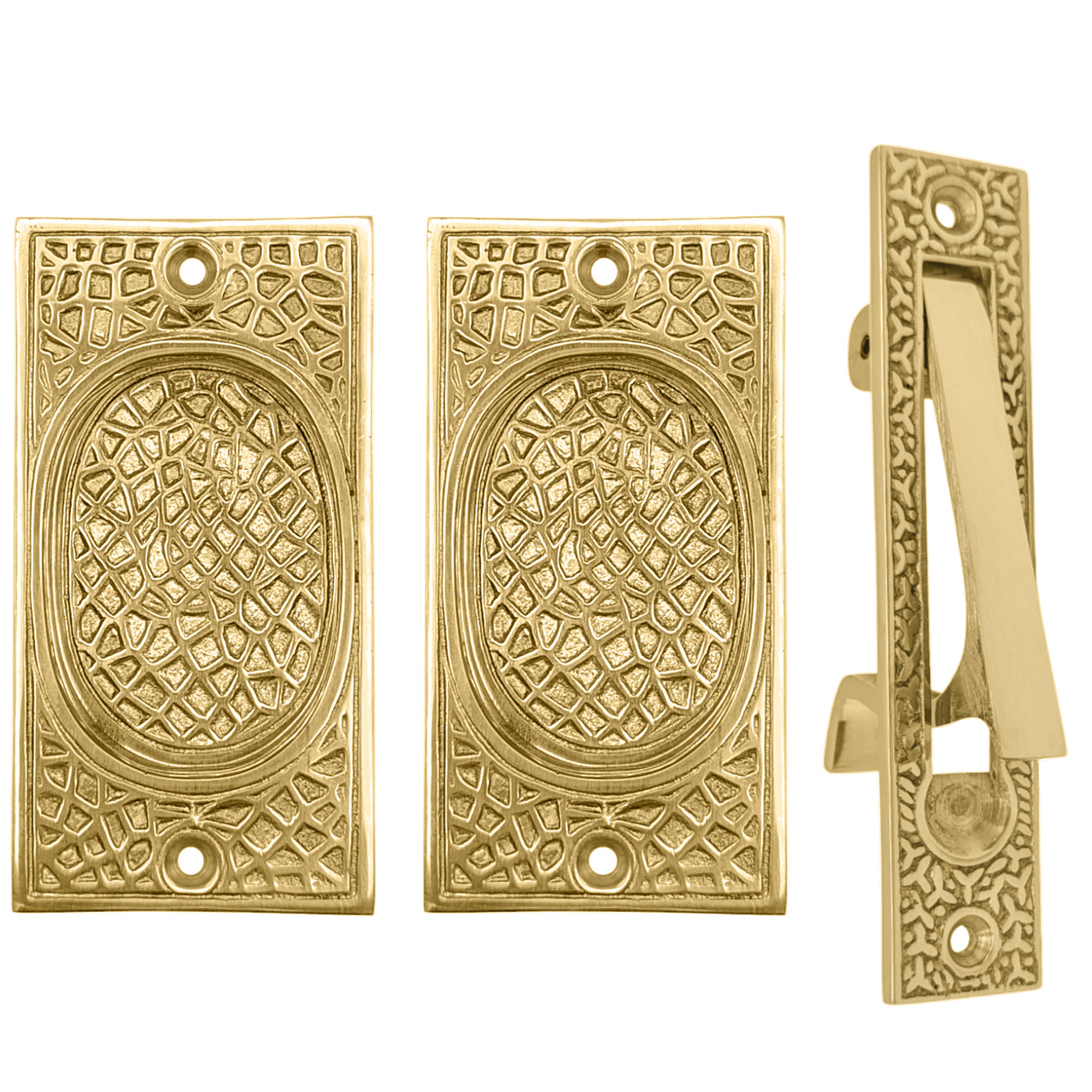 Antique Hardware Craftsman Pattern Pocket Door Set (Several Finishes Available) POCKET DOOR
