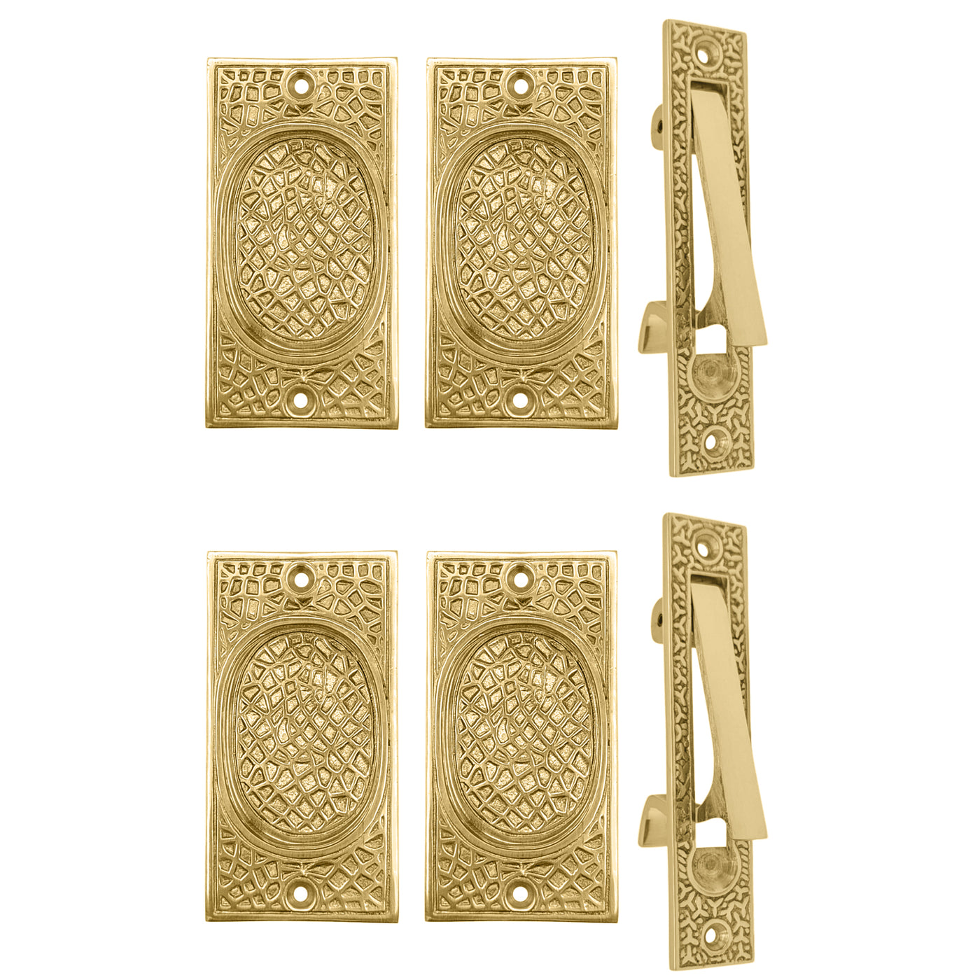 Antique Hardware Craftsman Pattern Pocket Door Set (Several Finishes Available) POCKET DOOR
