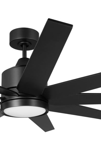 ##Antique Hardware## 60" Champion Indoor/Outdoor (Damp) in Flat Black w/ Flat Black Blades