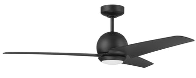 Antique Hardware 52" Nate in Flat Black Finish, Flat Black Blades, Light kit included (Optional), WiFi Control Ceiling Fan