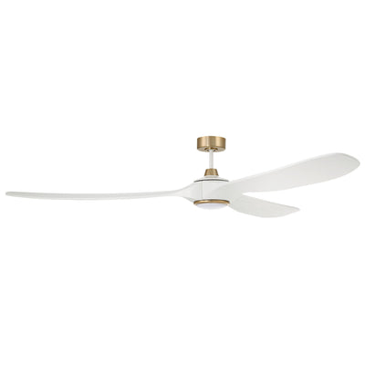 Antique Hardware 84" Envy in White/Satin Brass w/ White Blades Accessory