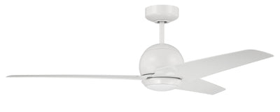 Antique Hardware 52" Nate in White Finish, White Blades, Light kit included (Optional), WiFi Control Ceiling Fan