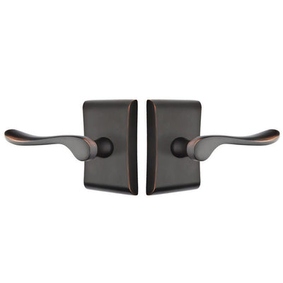 Antique Hardware Emtek Solid Brass Luzern Lever With Neos Rosette (Several Finish Options) EMTEK LEVER DOOR KNOB