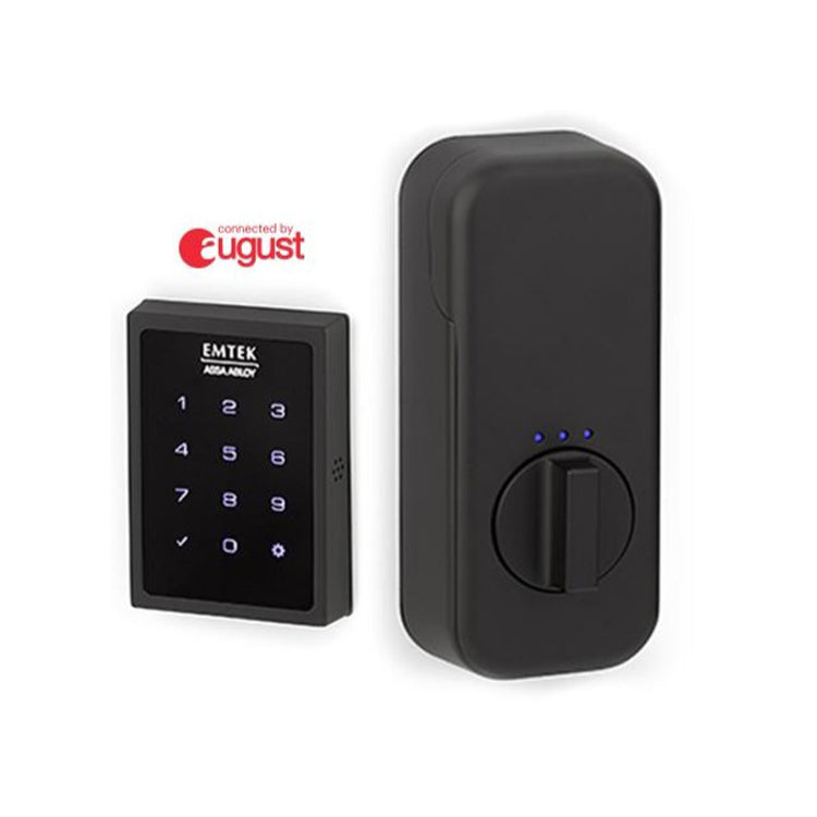 Antique Hardware Emtek EMPowered™ Motorized Touchscreen SMART Keypad Deadbolt - Connected by August (Flat Black Finish) Locks & Latches