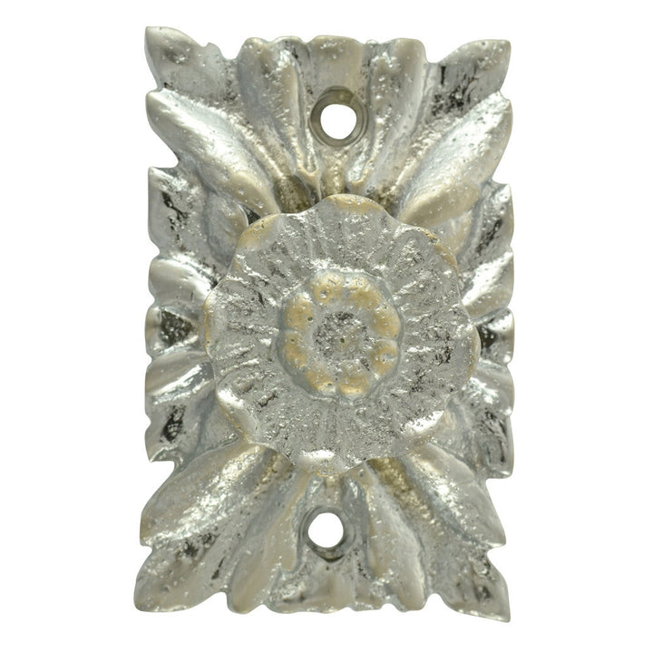 3 Inch Solid Brass Romanesque Floral Knob (Brushed Nickel)