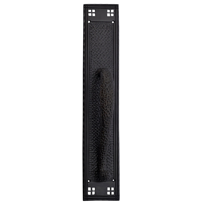 ##Antique Hardware## Open Box Sale Item 18 Inch Craftsman Style Door Pull & Plate (Oil Rubbed Bronze Finish)