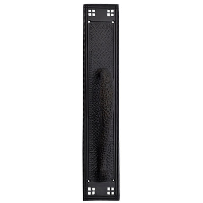 ##Antique Hardware## Open Box Sale Item 18 Inch Craftsman Style Door Pull & Plate (Oil Rubbed Bronze Finish)