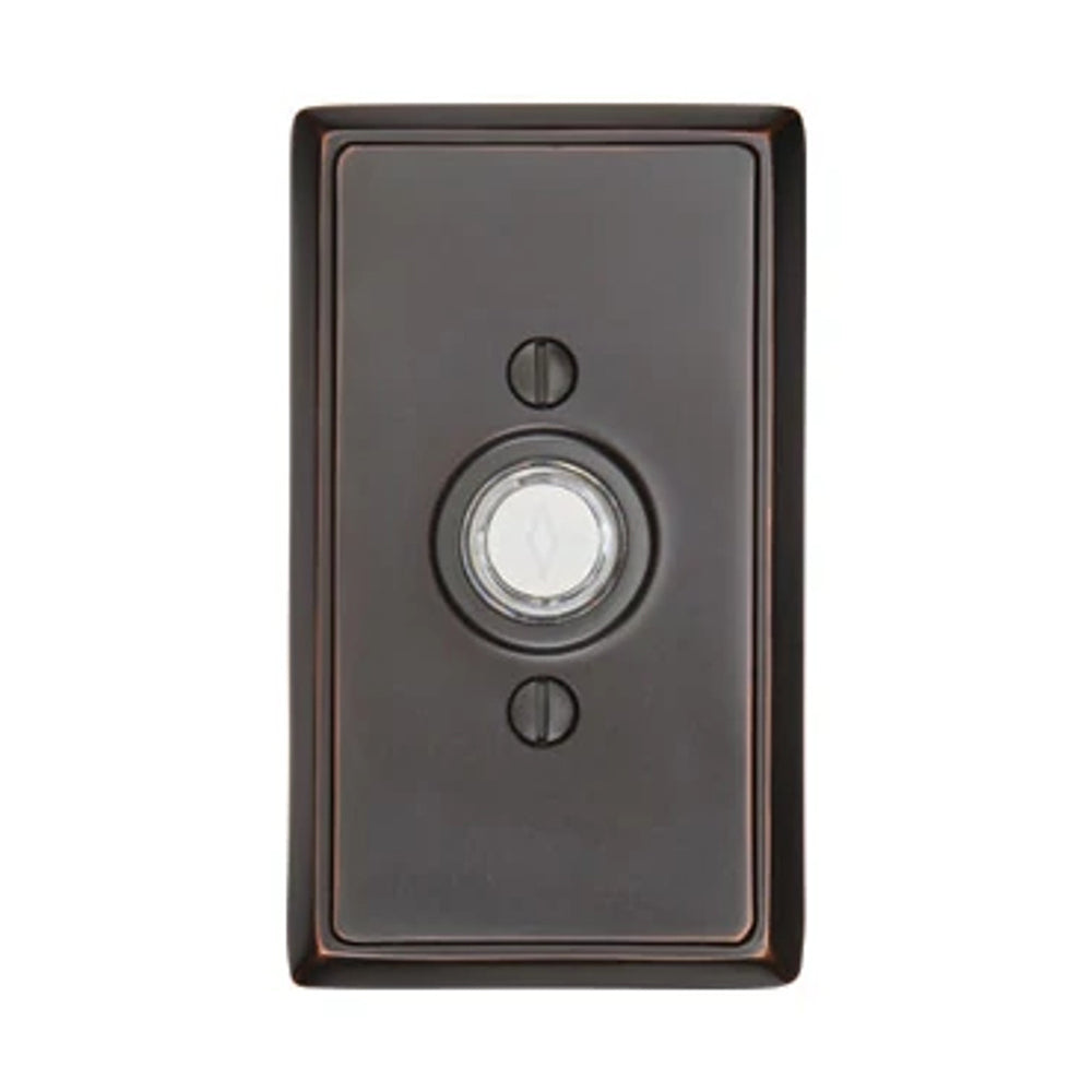 Antique Hardware Emtek 2403 Doorbell Button with Rectangular Rosette Door Bells & Chimes