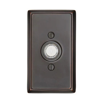 Antique Hardware Emtek 2403 Doorbell Button with Rectangular Rosette Door Bells & Chimes