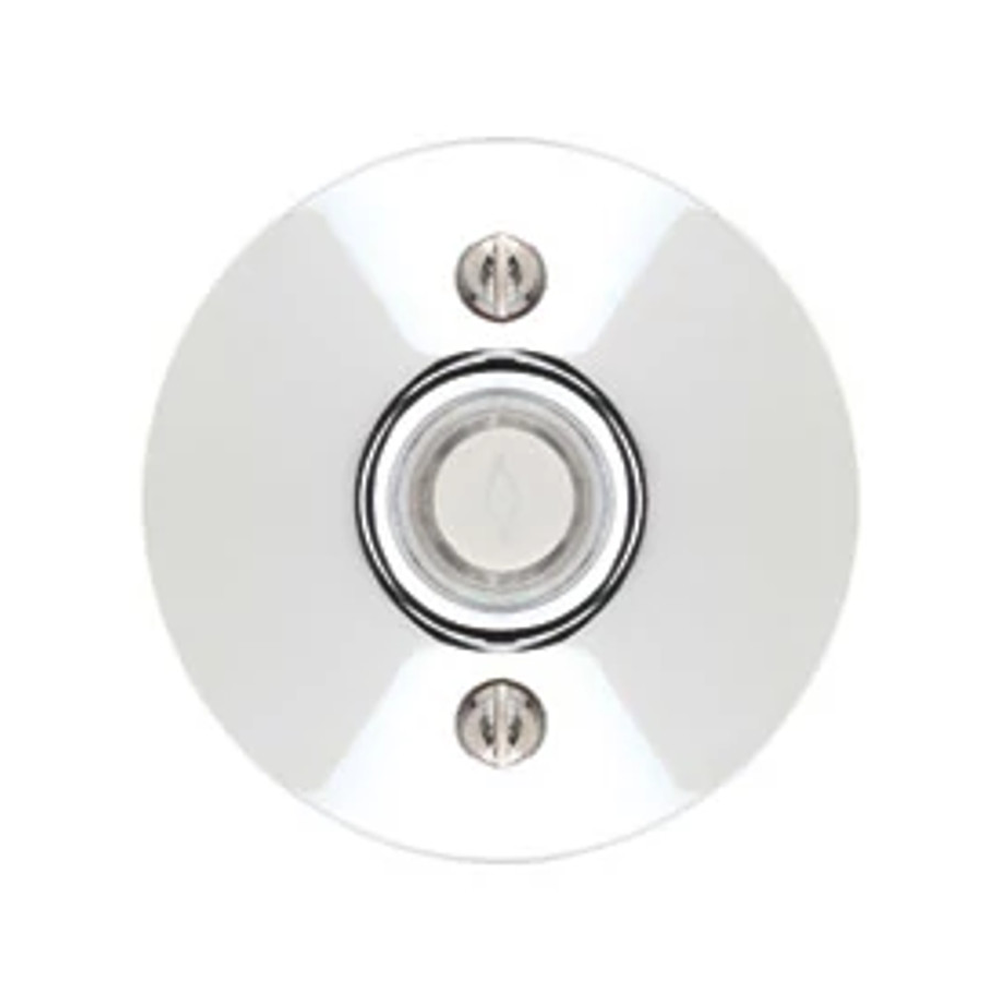 Antique Hardware Emtek 2457 Doorbell Button With Modern Rosette Door Bells & Chimes