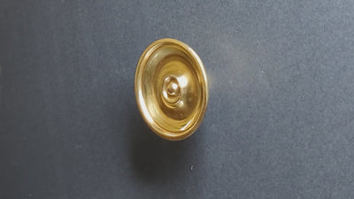 2 5/8 Inch Modern Brass Round Disc Cabinet & Furniture Knob
