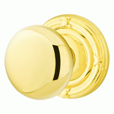 ##Antique Hardware## 2 1/4 Inch Solid Brass Providence Door Knob Set With Ribbon & Reed Rosette (Several Finish Options)